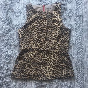 Banana Republic Leopard Print Peplum Top